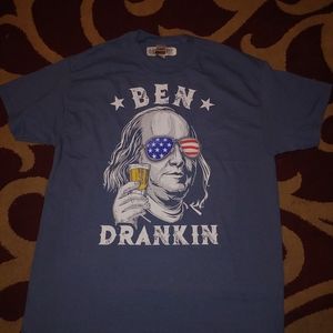 Indigo blue Gildan Ultra cotton t-shirt large